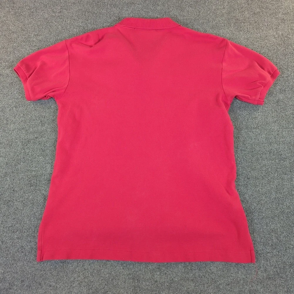 Ralph Lauren Mens Short Sleeve Pique‎ Cotton Polo Shirt Red Medium Pony 2570